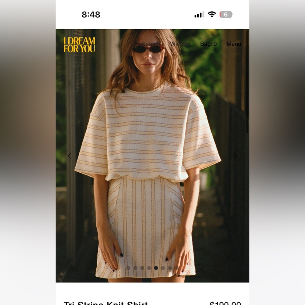 I dream for you knit striped skirt